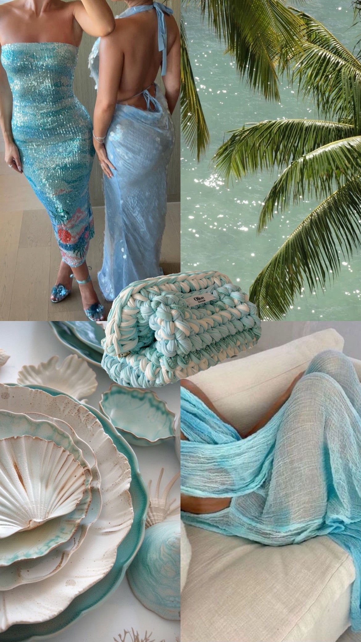 Aquamarine Clutch Bag