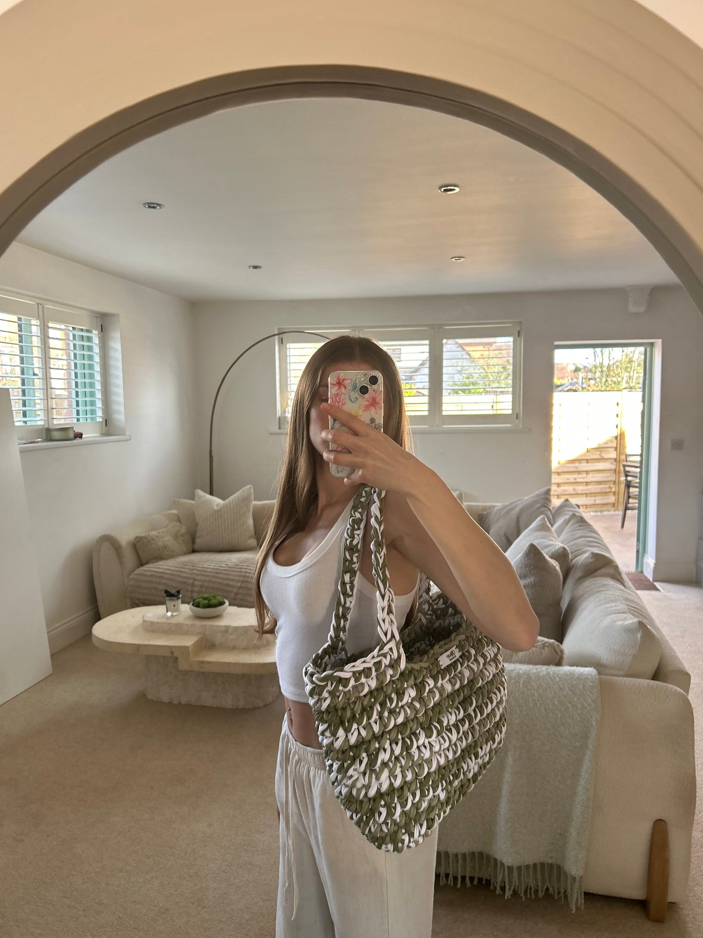 Khaki Beach Bag