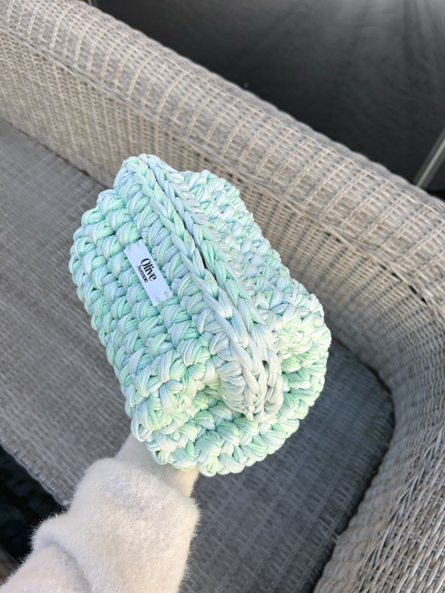 Clutch bag in Aquamarine