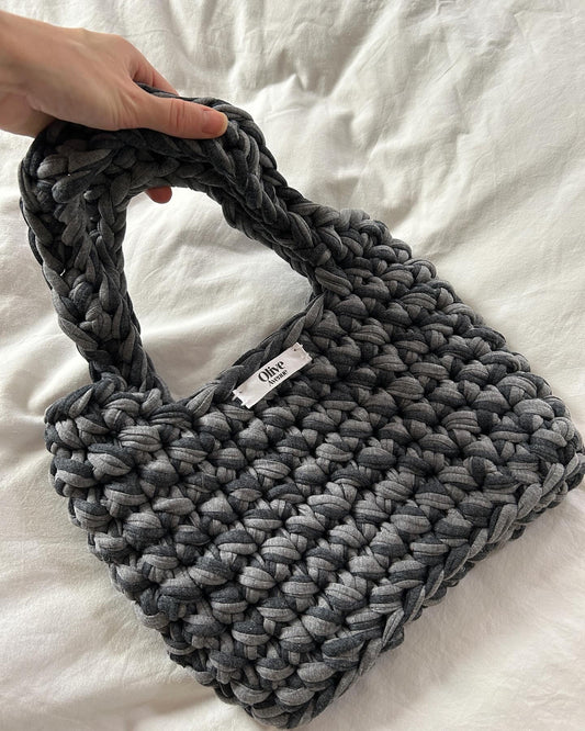 Two Tone Grey Shoulder Bag