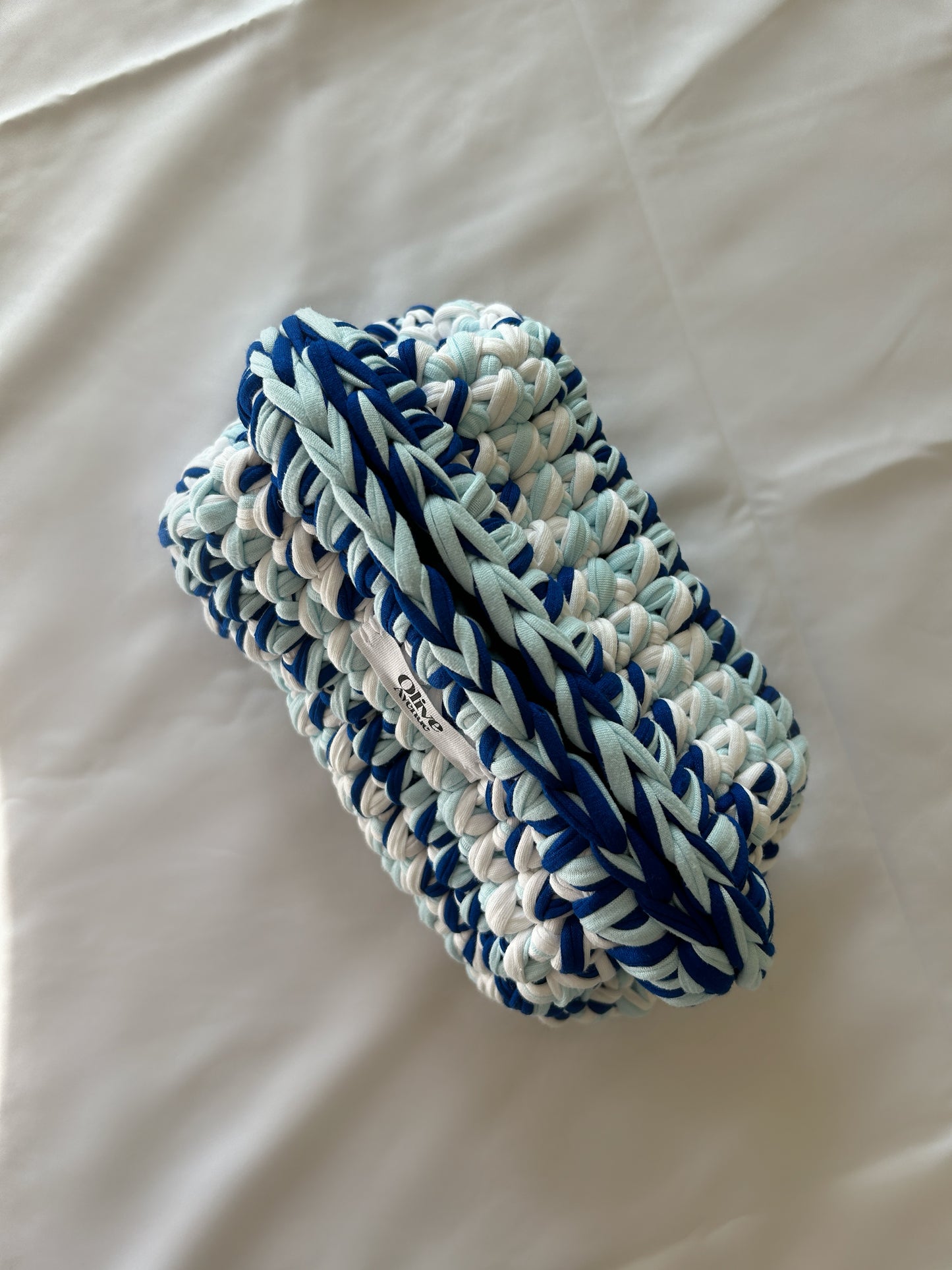 Blue mix clutch bag