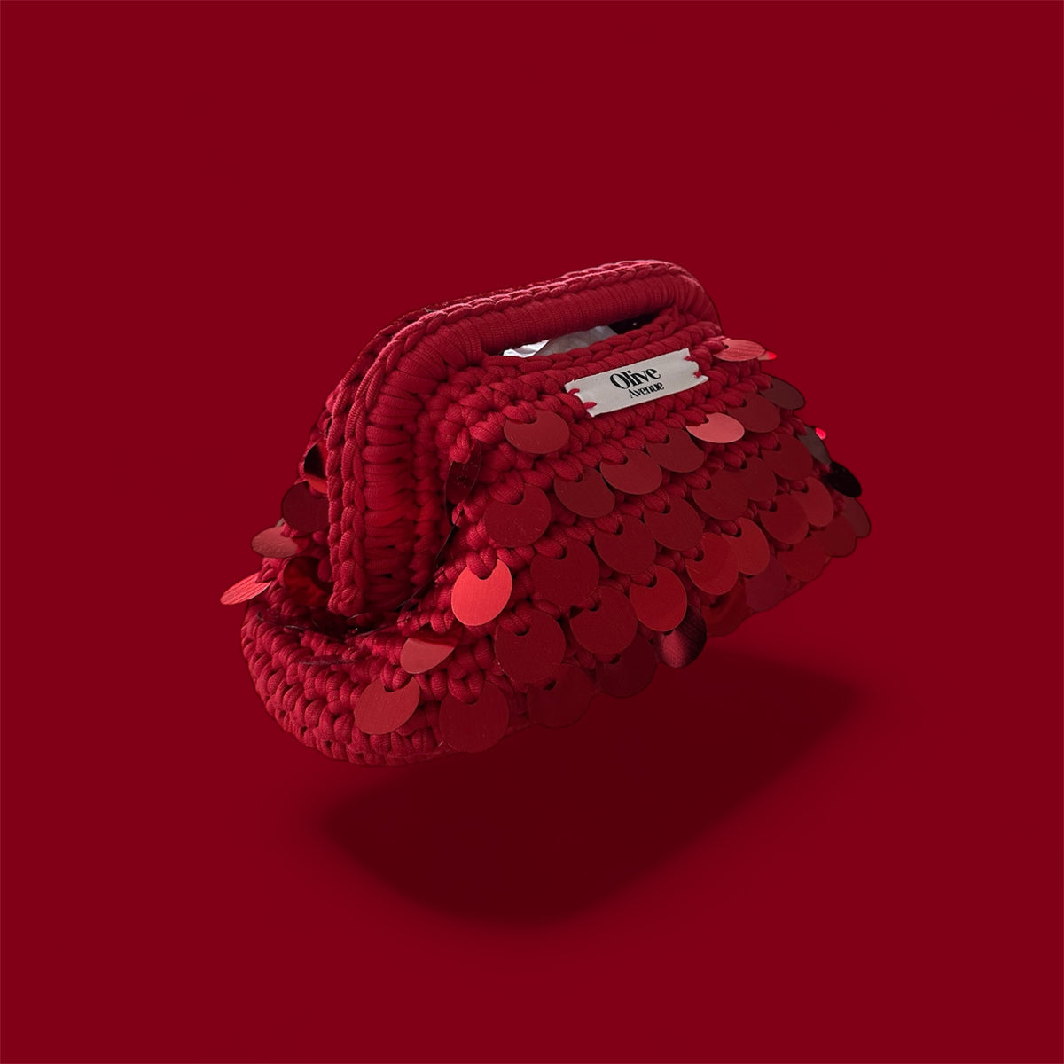 Red sequin Mini Clutch