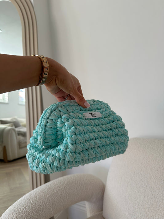 Clutch bag in Aquamarine