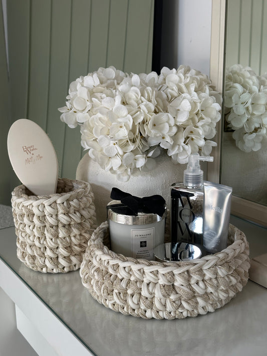 Cream/gold vanity set
