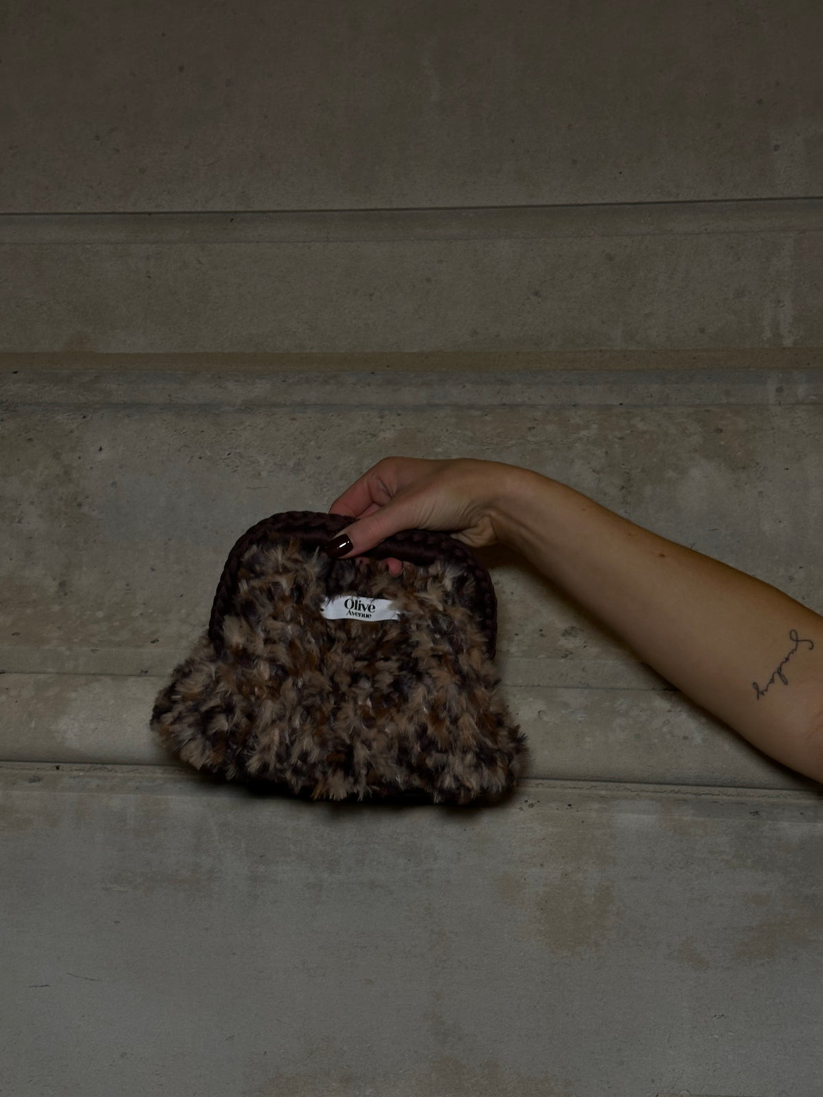Leopard fur Mini Clutch