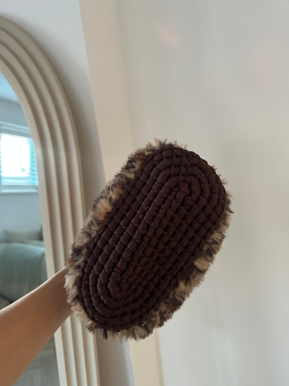 Leopard fur Mini Clutch