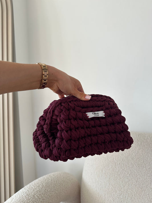 Burgundy Clutch