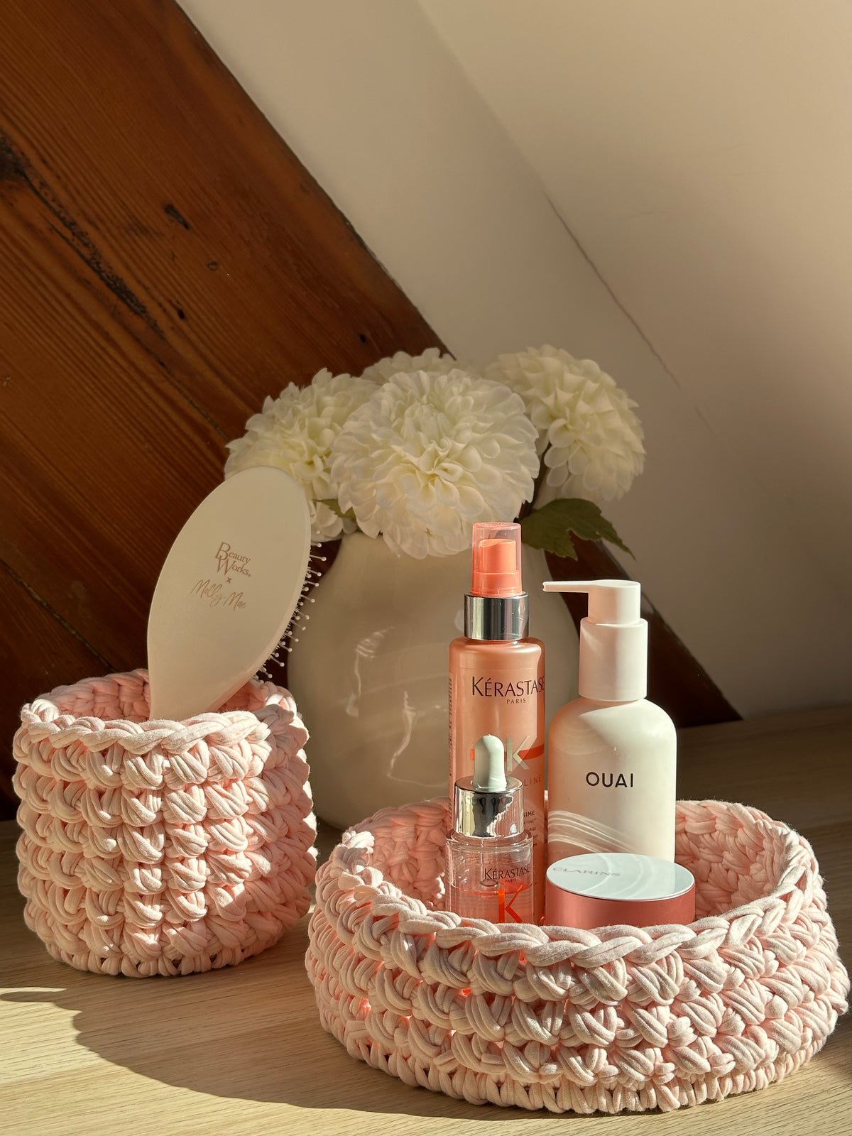 Baby pink vanity set