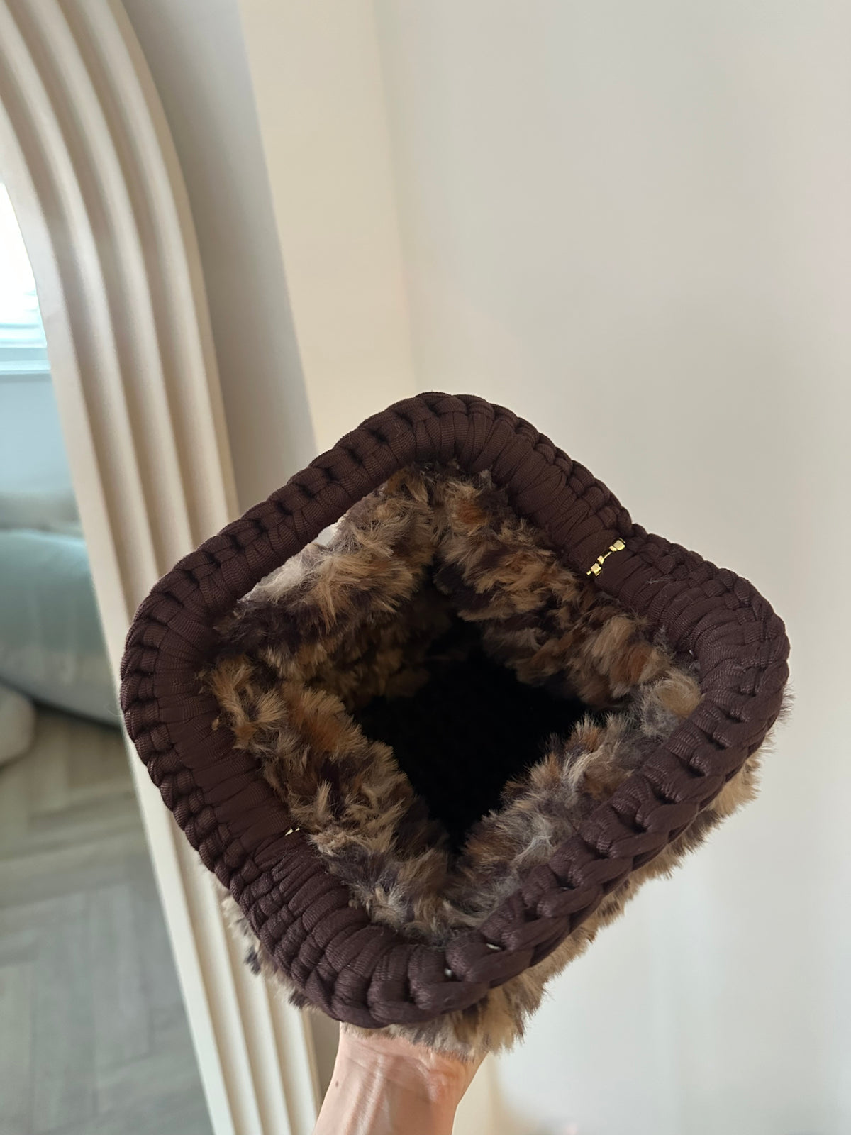 Leopard fur Mini Clutch