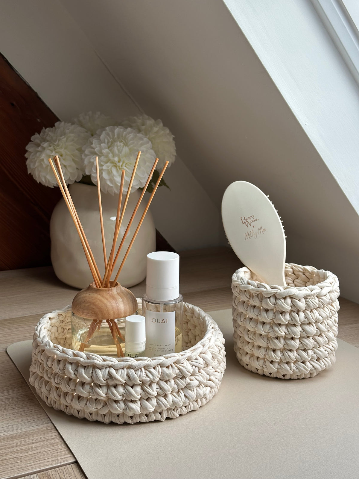 Cream vanity set