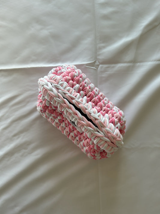 Pink mix clutch bag