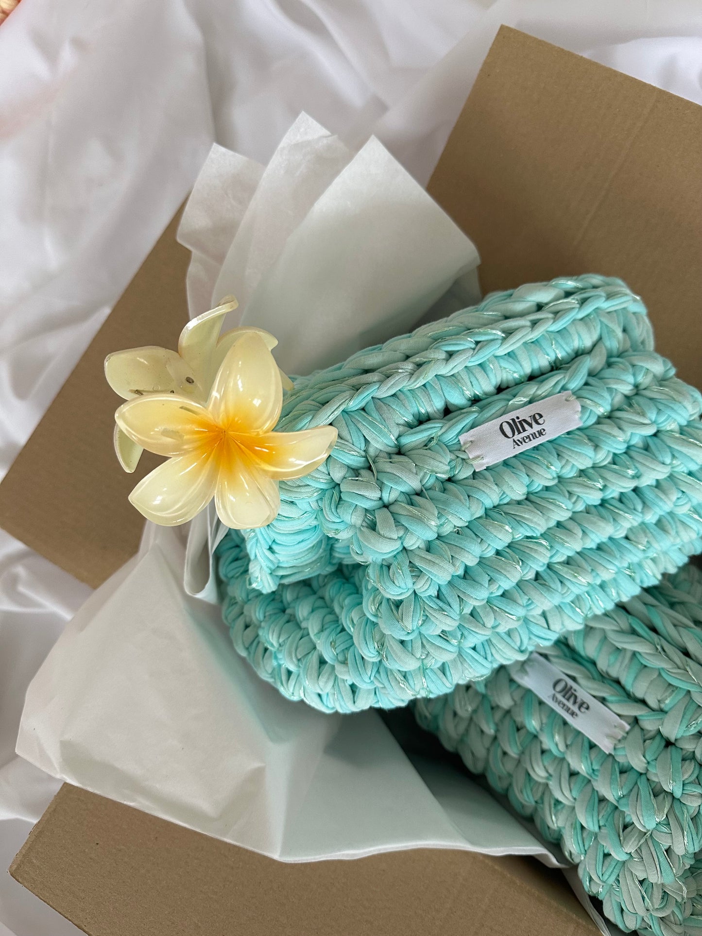 Clutch bag in Aquamarine